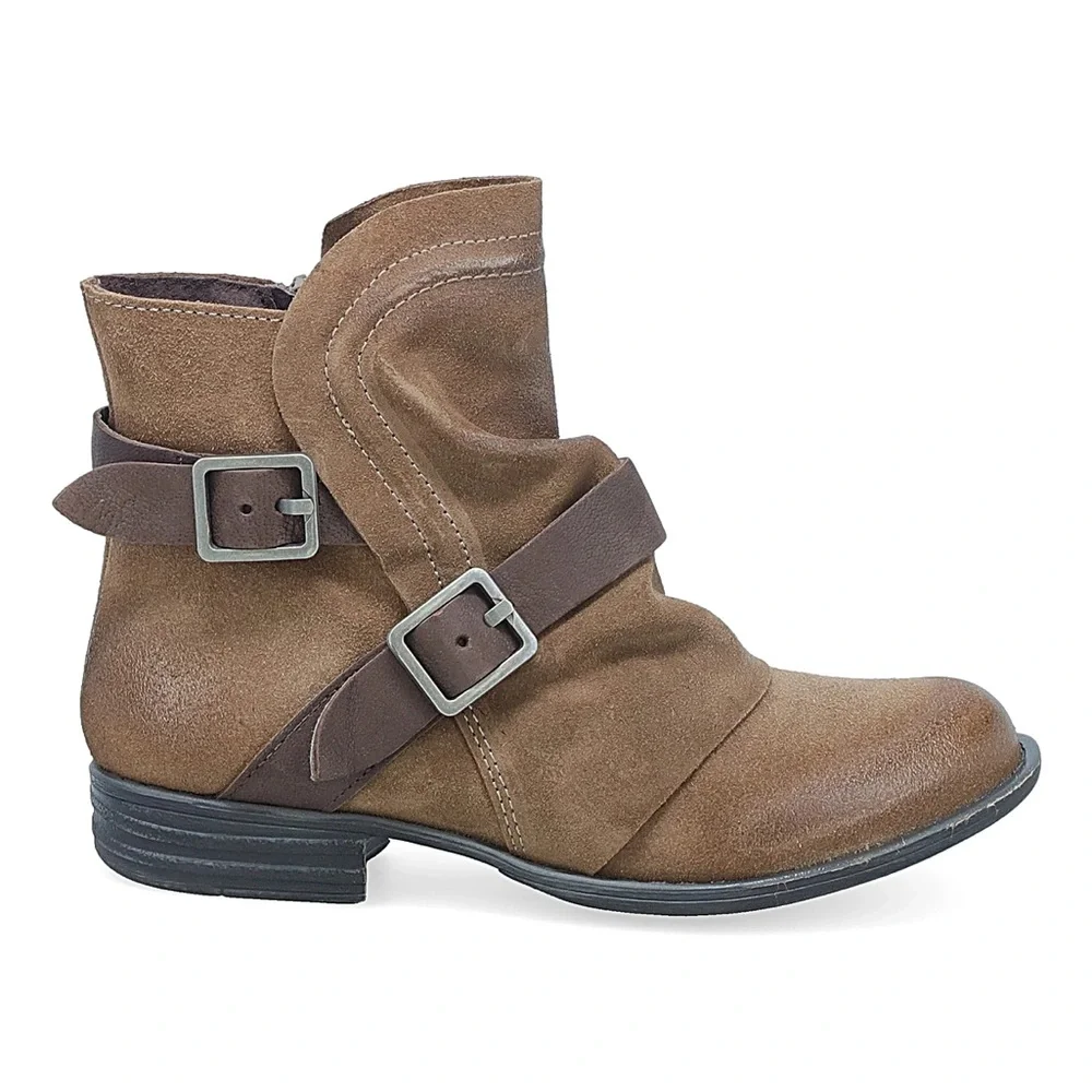 Miz Mooz Dominique buckle suede leather boots nib 39/8 m